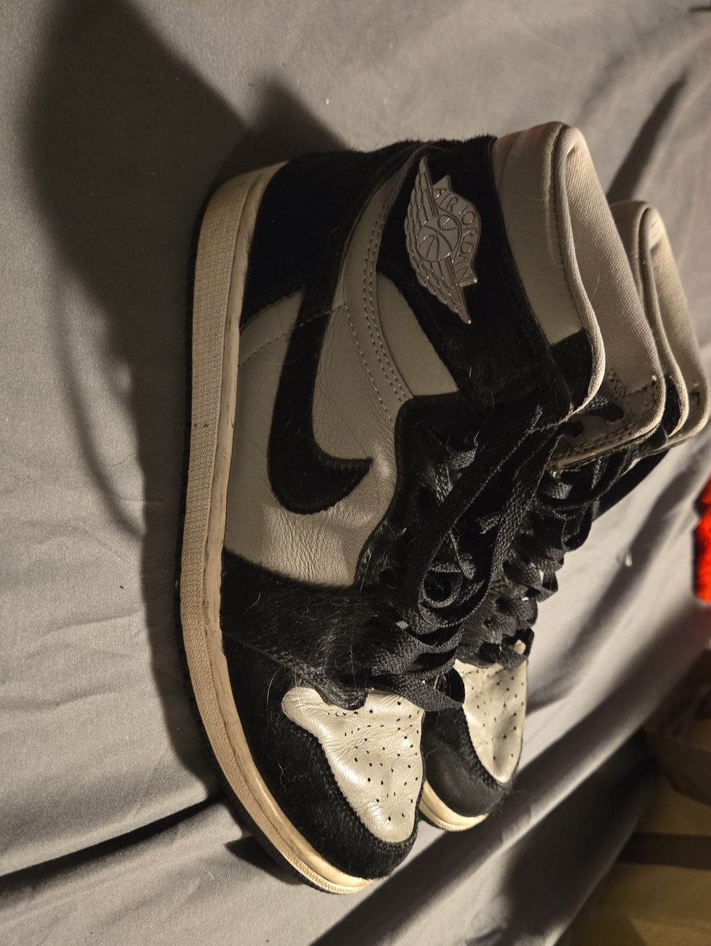 Nike Women's High-Top Air Jordans in Black and Gray